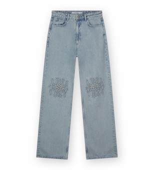 straight leg jeans with...