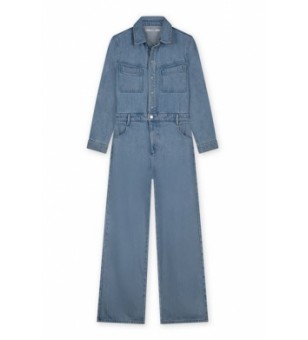 flowy denim overall