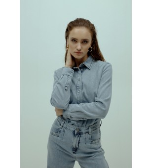 denim blouse