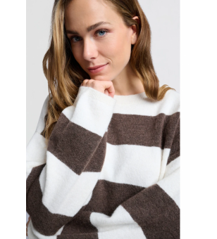 oversized block stripe sweater